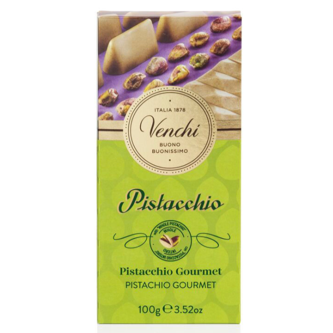 Venchi Pistachio Chocolate Bar – Cardullo's Gourmet Shoppe